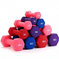 Rubber coated dumbbells